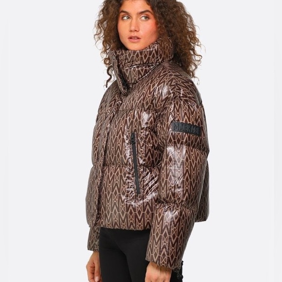 Mackage Brown Monogram Puffer Jacket - Picture 1 of 7